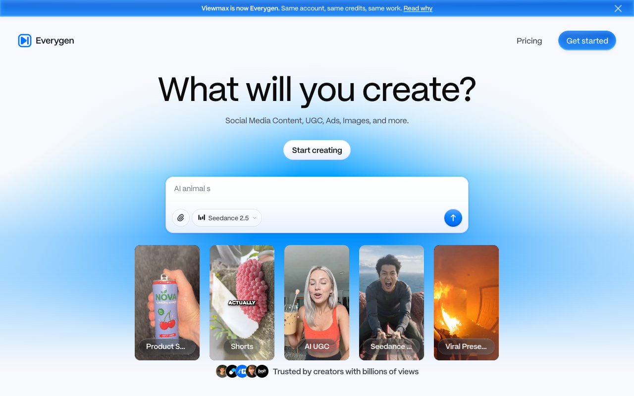 Everygen (everygen.ai) Homepage